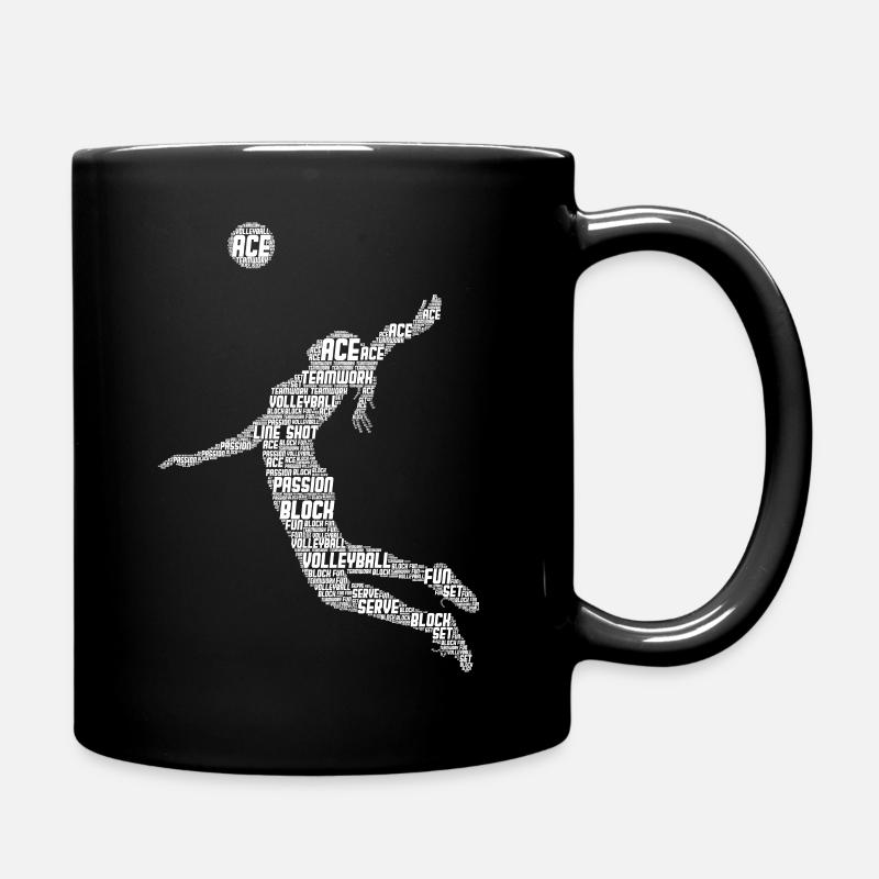 Volleyball Mädchen Volleyballerin - Tasse einfarbig - Schwarz
