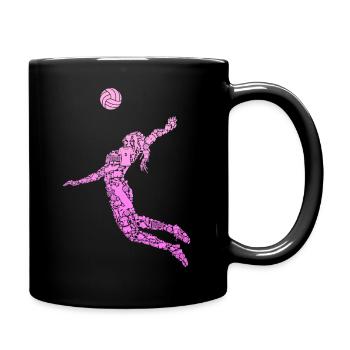 Volleyball Girls Volleyball Player - Full Colour Mug - black - Right