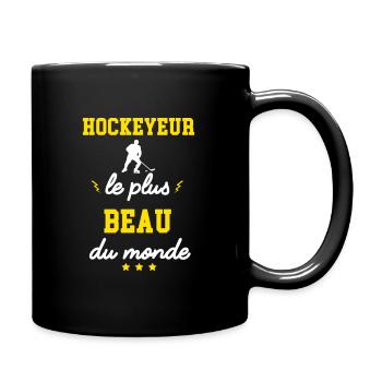 le plus beau HOCKEYEUR au monde - Mug uni - noir - Droite