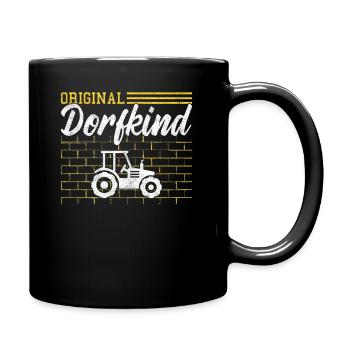 Original Dorfkind - Tasse einfarbig - Schwarz - Rechts