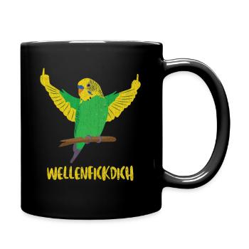 Tique de la vague de perruche des Canaries - Mug uni - noir - Droite