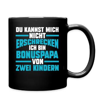 Bonuspapa von drei Kindern - Tasse einfarbig - Schwarz - Rechts