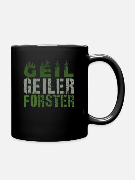 Förster Geschenk - Tasse einfarbig - Schwarz
