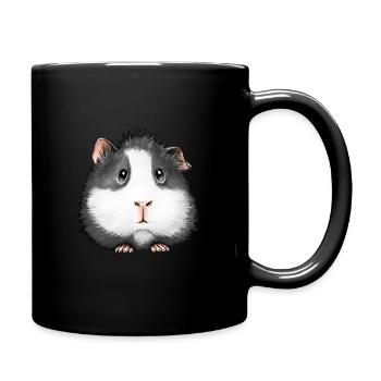 Cochon d’Inde doux Angora Coronet Rosette - Mug uni - noir - Droite