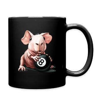 Skinny Pig Cochon Cochon Boule de Billard Drôle - Mug uni - noir - Droite