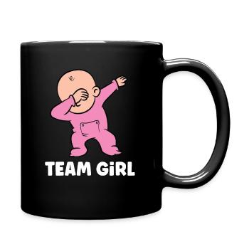 Révélation de genre Team Girl - Mug uni - noir - Droite