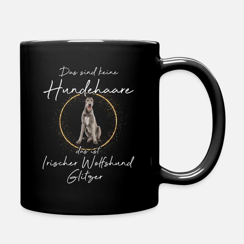 Das ist Irischer Wolfshund Glitzer Hunde - Tasse einfarbig - Schwarz
