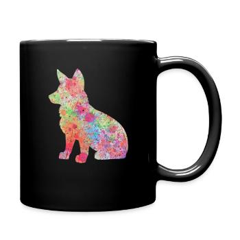 Corgi - PopArt Style - Mug uni - noir - Droite