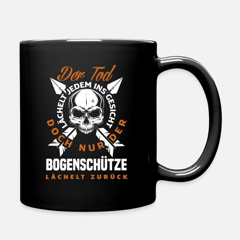 Lustiges Bogenschießen Bogenschütze Geschenk - Tasse einfarbig - Schwarz