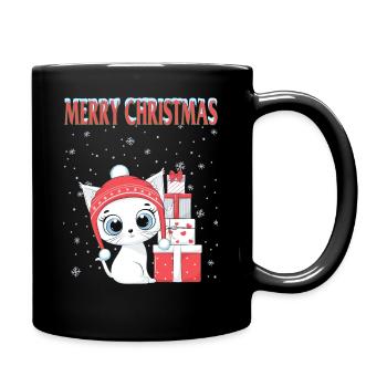 cats christmas- christmas cats tshirt - Full Colour Mug - black - Right