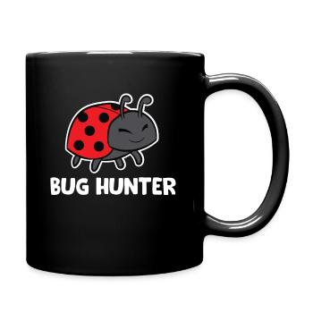 Bug Hunter Funny Ladybug - Full Colour Mug - black - Right