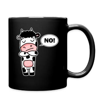 Cow No - Full Colour Mug - black - Right