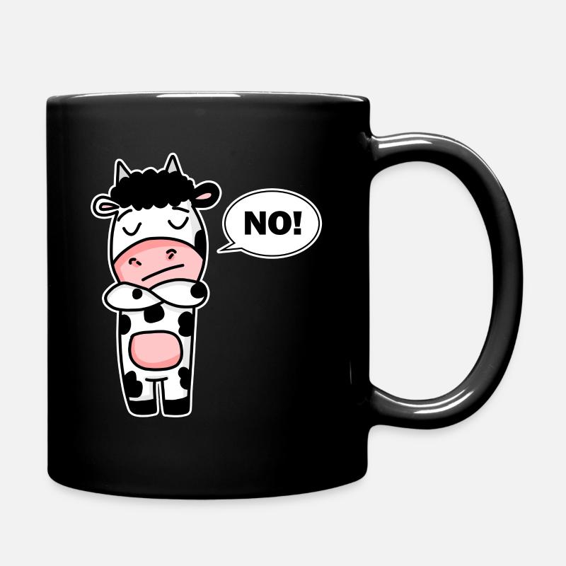 Kuh Nein - Tasse einfarbig - Schwarz
