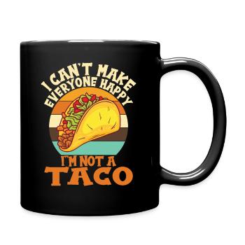 Tacos Taco Mexikanisch Fast Food Geschenk - Tasse einfarbig - Schwarz - Rechts