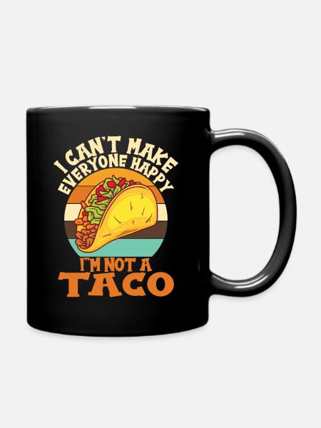 Tacos Taco Mexikanisch Fast Food Geschenk - Tasse einfarbig - Schwarz