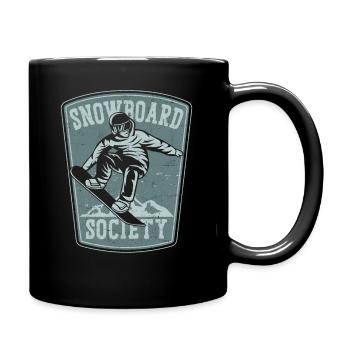 Snowboarding Snowboard Vintage - Tasse einfarbig - Schwarz - Rechts