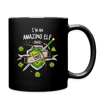 I'm an amazing elf since 1992 - Full Colour Mug - black - Right