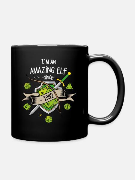 I'm an amazing elf since 1992 - Full Colour Mug - black