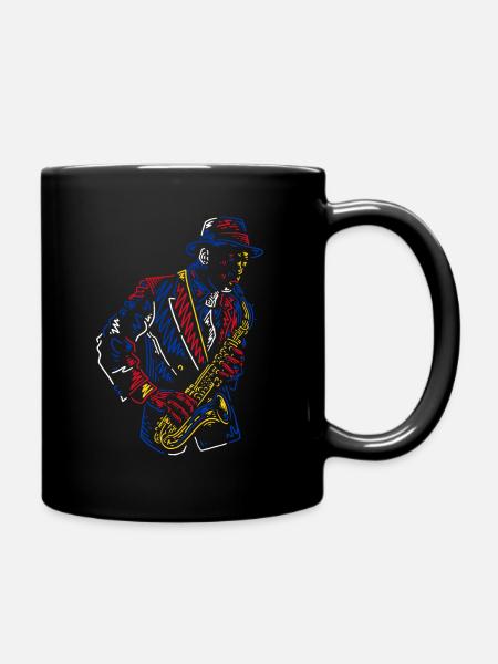 Saxophone Jazz - Mug uni - noir