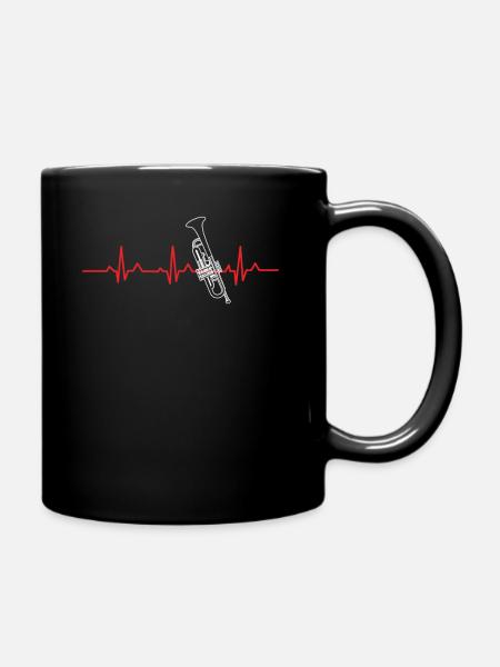Trompete - Tasse einfarbig - Schwarz
