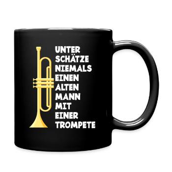 Trompete Trompeter Trompeten Spieler - Tasse einfarbig - Schwarz - Rechts