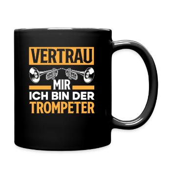 Trompete Trompeter Trompeten Spieler - Tasse einfarbig - Schwarz - Rechts