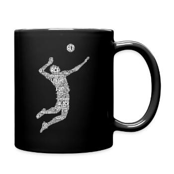 Volleyball Volleyball Men Boys - Full Colour Mug - black - Right