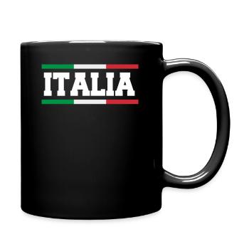 Italie Drapeau Italien Italia Fierté Italienne - Mug uni - noir - Droite