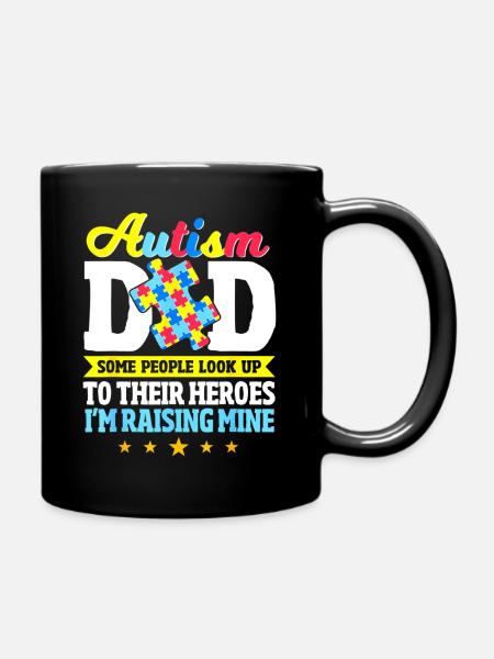 Autisme papa certaines personnes admirent leurs héros - Mug uni - noir