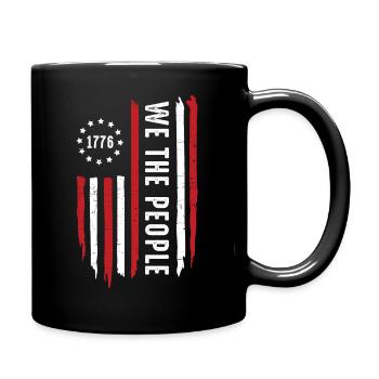 Nous La police Histoire américaine 1776 Patriotique - Mug uni - noir - Droite