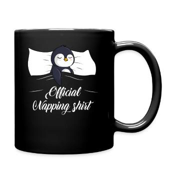 Penguin Sleeping Shirt Penguin Gift - Full Colour Mug - black - Right