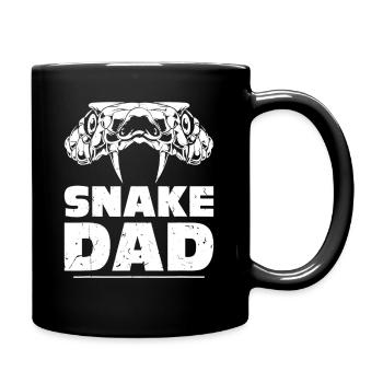 Schlangenvater Herpetologe Schlangenliebhaber - Tasse einfarbig - Schwarz - Rechts
