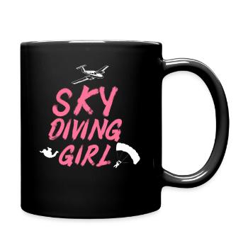 Parachute Sport Jump Skydiver - Full Colour Mug - black - Right