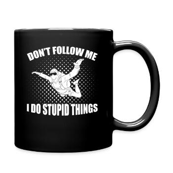 Parachute Sport Jump Skydiver - Full Colour Mug - black - Right