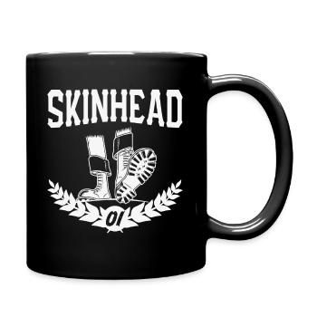 Oi Skinhead Shirt Punk Rock Skinhead Girl - Full Colour Mug - black - Right