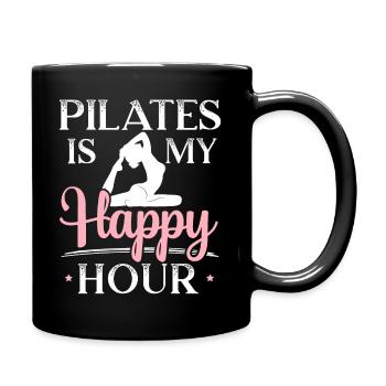 Pilates ist mein Happy Hour Fitness Übungstraining - Tasse einfarbig - Schwarz - Rechts
