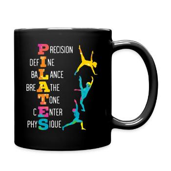 Pilates Fitness Exercice Entraînement Méditation - Mug uni - noir - Droite