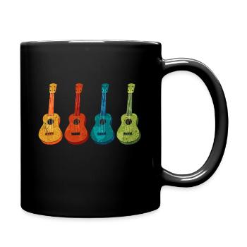 Ukulelen Vitage - Tasse einfarbig - Schwarz - Rechts