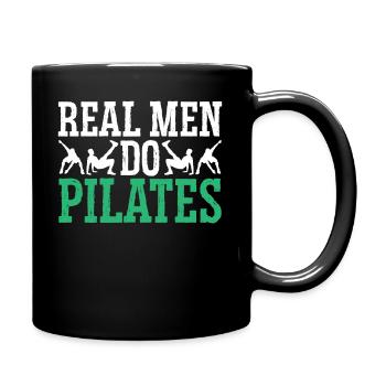 Vrais hommesMake Pilates Fitness Training - Mug uni - noir - Droite