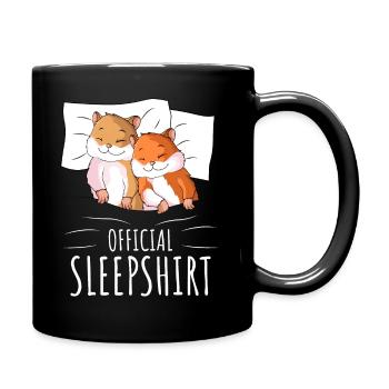 Guinea Pig Sleeping Shirt Pet - Full Colour Mug - black - Right