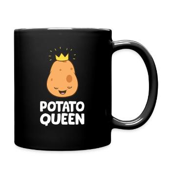 Funny Potato Lover Potato Queen - Full Colour Mug - black - Right