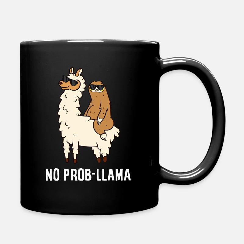 No Prob-llama Cute No Prob Llama Llama - Tasse einfarbig - Schwarz