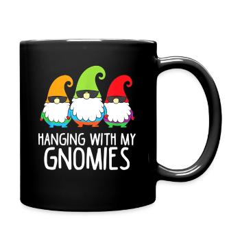 Accrocher avec mes gnomies drôle de gnome de jardin - Mug uni - noir - Droite