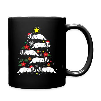 Honey Badger Fish Christmas Ornament Tree - Full Colour Mug - black - Right