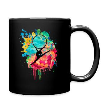 Gymnastique sportive rythmique avec pneus - PopArt - Mug uni - noir - Droite