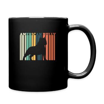 American Bully Pitbull Bulldog Gift - Full Colour Mug - black - Right
