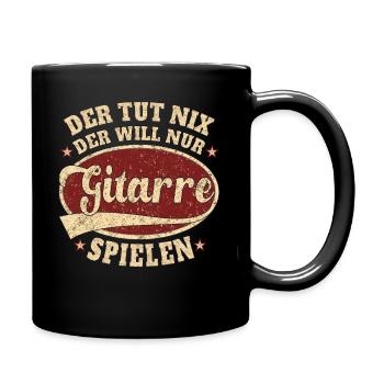 Gitarre der tut nix Gitarre - Tasse einfarbig - Schwarz - Rechts