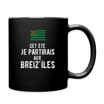 Cet été je partirais aux Breiz Iles et au Bresil - Mug uni - noir - Droite