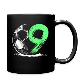 Football birthday 9 years - Full Colour Mug - black - Right