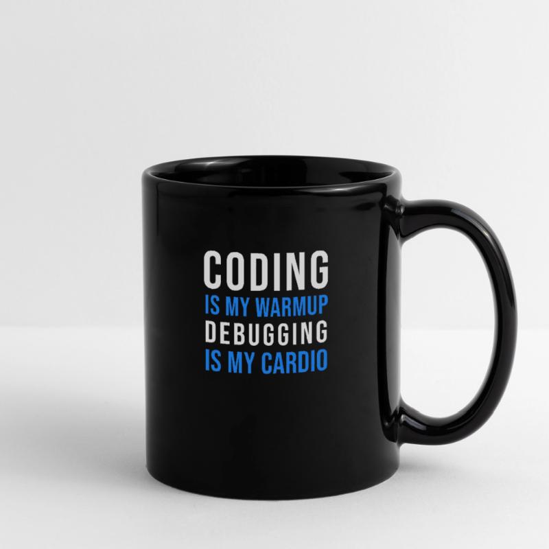 Drôle de programmeur disant codage Informatique Mug uni